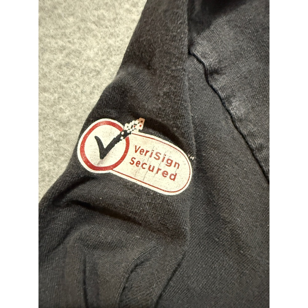 Y2K Long Sleeve Shirt Black Meet Me At The Bar Verisign XL Mens - Picture 7 of 12